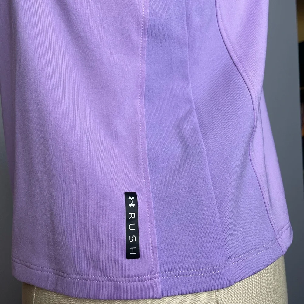 NEW Under Armour Rush HeatGear Vented Cut Out Workout Top - Picture 6 of 9